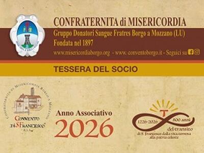 Ha preso il via la nuova campagna tesseramento della Misericordia di Borgo a Mozzano