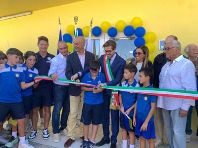 In tanti all'inaugurazione dei nuovi spogliatoi del campo sportivo di Pieve San Paolo