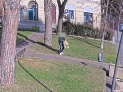 Altopascio, abbandona rifiuti nei cestini del giardino di piazza Umberto I: individuato e multato