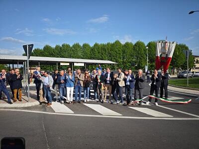 Inaugurata la nuova rotatoria di Salicchi. Pardini: "Un'opera fondamentale per il traffico di tutta la zona nord est della città"