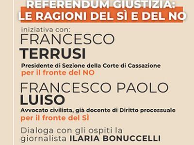 Referendum Giustizia: a Lucca un confronto pubblico sulle ragioni del sì e del no