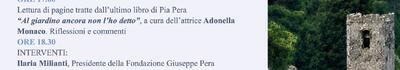Dieci anni senza Pia Pera: a Ruota un pomeriggio tra parole, piante e paesaggio 