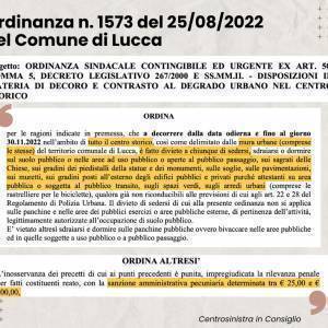 ordinanza antibivacco